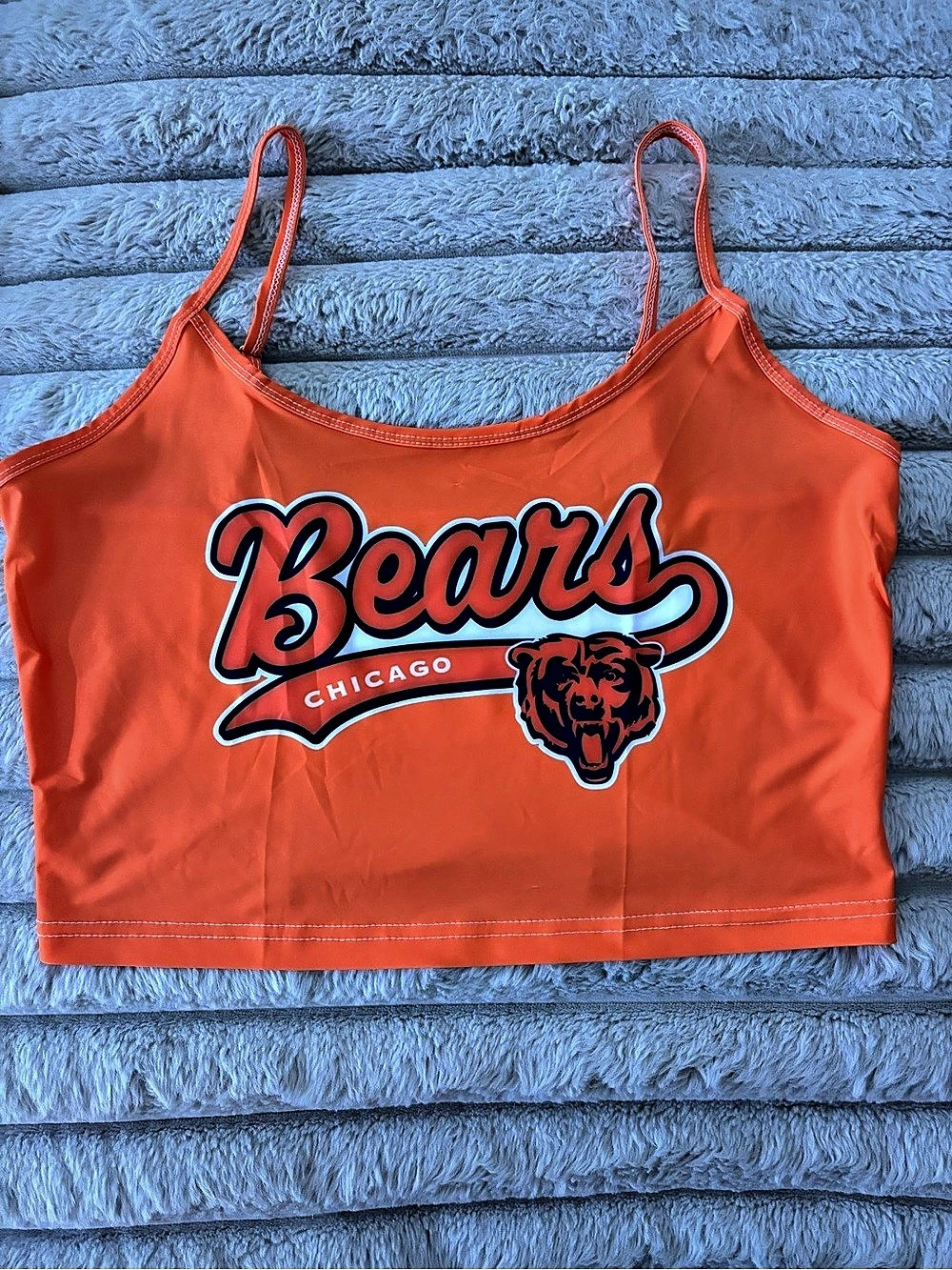 Chicago Bears Graphic Crop Top in Orange